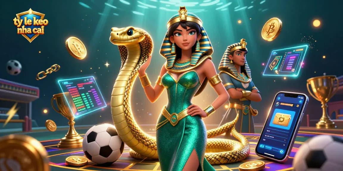 Bet on ty le keo nha cai with dynamic sports betting elements in a lively 3D casino scene.