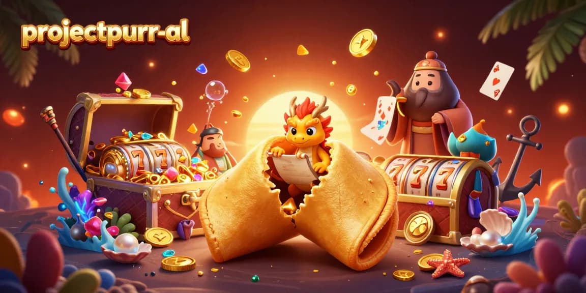 Experience slot gaming excitement with projectpurr-al as a golden fortune cookie reveals winning secrets.