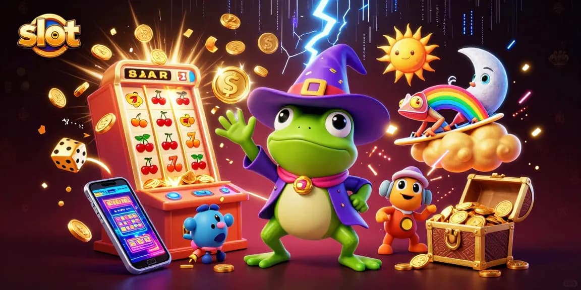 Spin the best slot games with a golden storm of coins and vibrant characters.