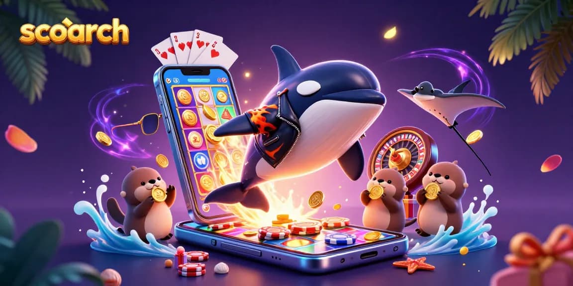 Watch as scoarch brings excitement to credit card casinos with thrilling scenes of animated characters and games.