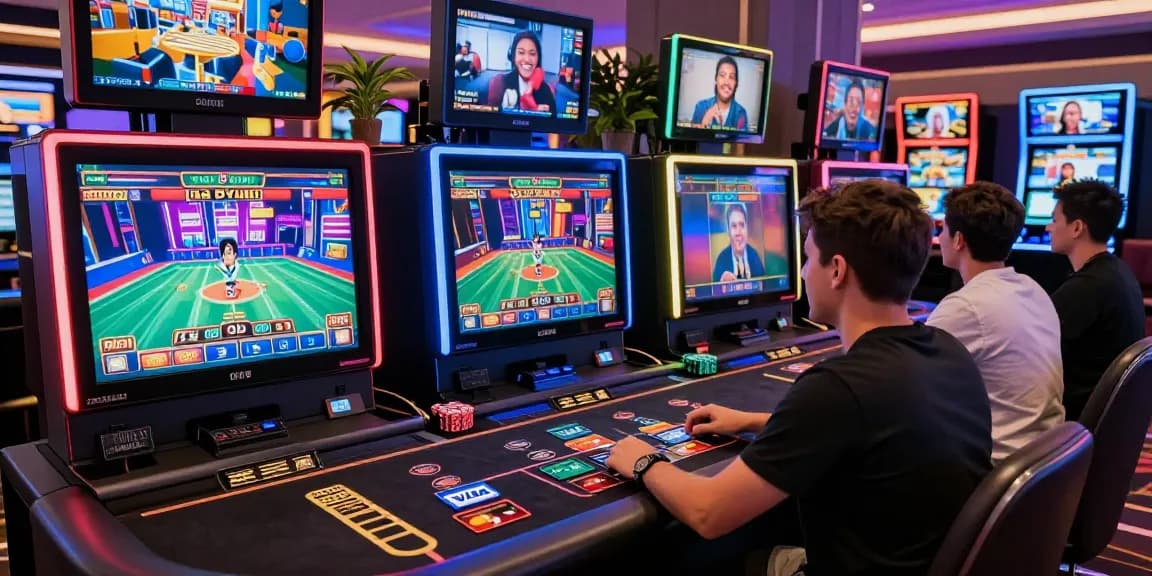 Exciting gameplay at credit card deposit casinos with players enjoying slots and live dealer games.