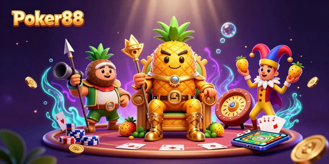 Experience Poker88 excitement with vibrant characters in a lively poker scene.