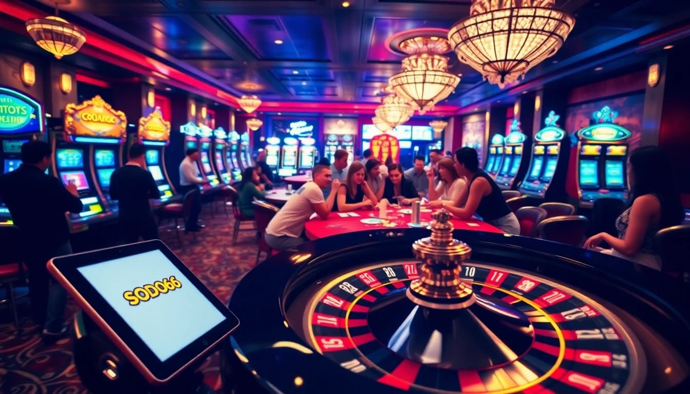 Experience the excitement of SODO66 at a luxurious casino filled with vibrant games and thrilling bets.