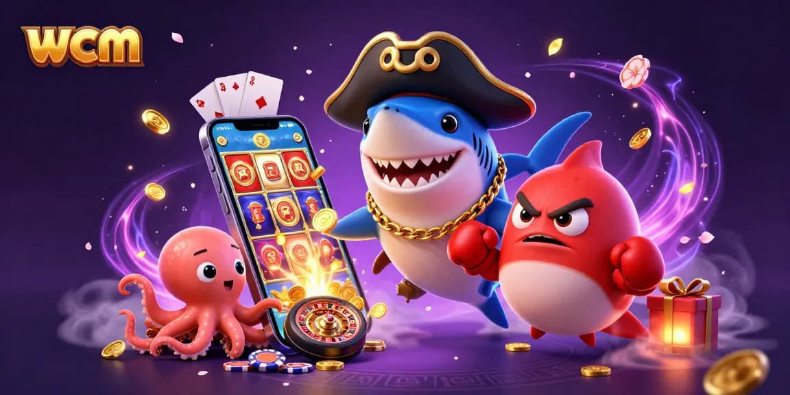 Engage with wcm through an exciting 3D casino scene featuring vibrant characters and dynamic gaming elements.