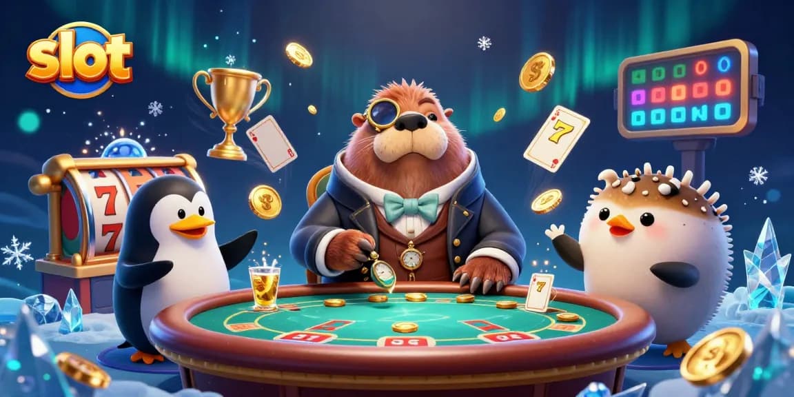 Win big playing slot reels in an underwater casino with quirky characters and vibrant elements.