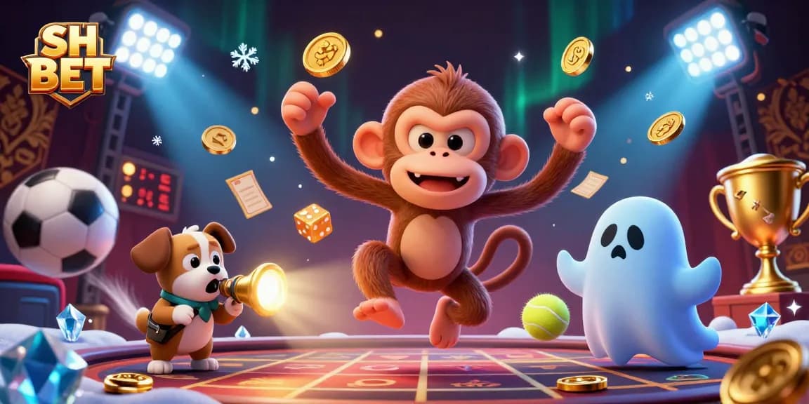 Experience the fun of SH BET with exciting games and captivating visuals in a dynamic casino scene.