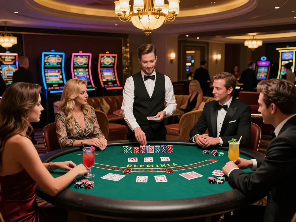 Engaging blackjack gameplay at Jilipinas casino, highlighting strategy and excitement in a luxury setting
