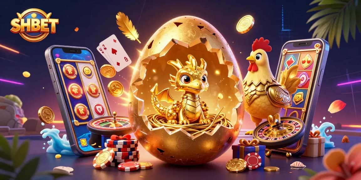 Engage with SHBET's thrilling game experience featuring golden dragon and vibrant casino elements.