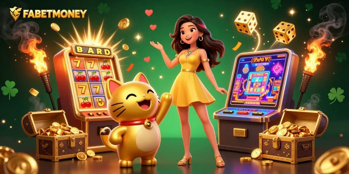 Experience thrilling gameplay at FABETMONEY with vibrant slot machines and golden wins.