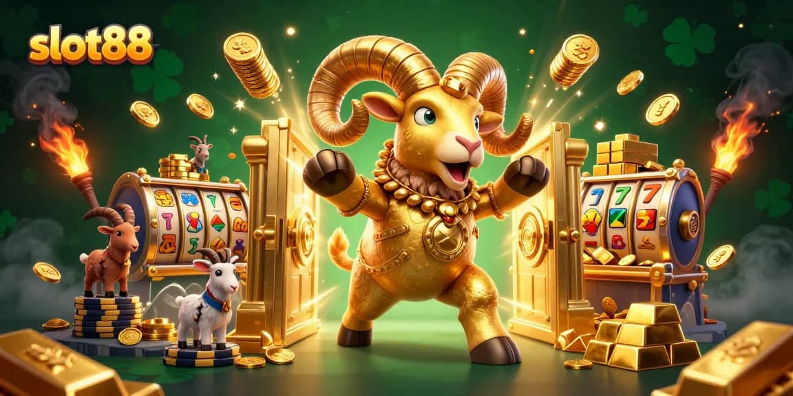 Menangkan pengalaman bermain slot88 dengan ilustrasi 3D menarik yang menampilkan kekayaan dan aksi permainan.