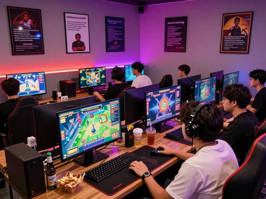 Engaging gaming environment showcasing slot gacor games with joyful players.
