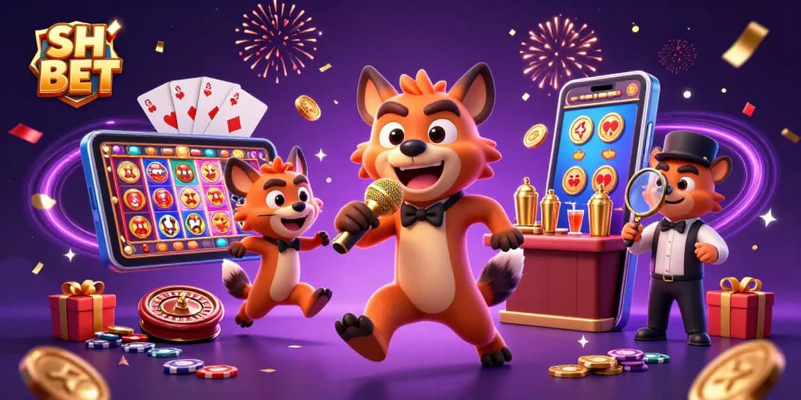 Experience excitement at SH BET with vibrant 3D casino hyenas illustrating comedy and thrill.