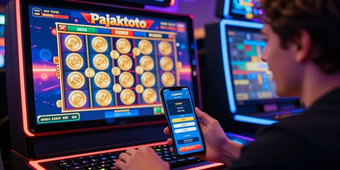 Pajaktoto online gambling scene showcasing a player enjoying thrilling slot game action.