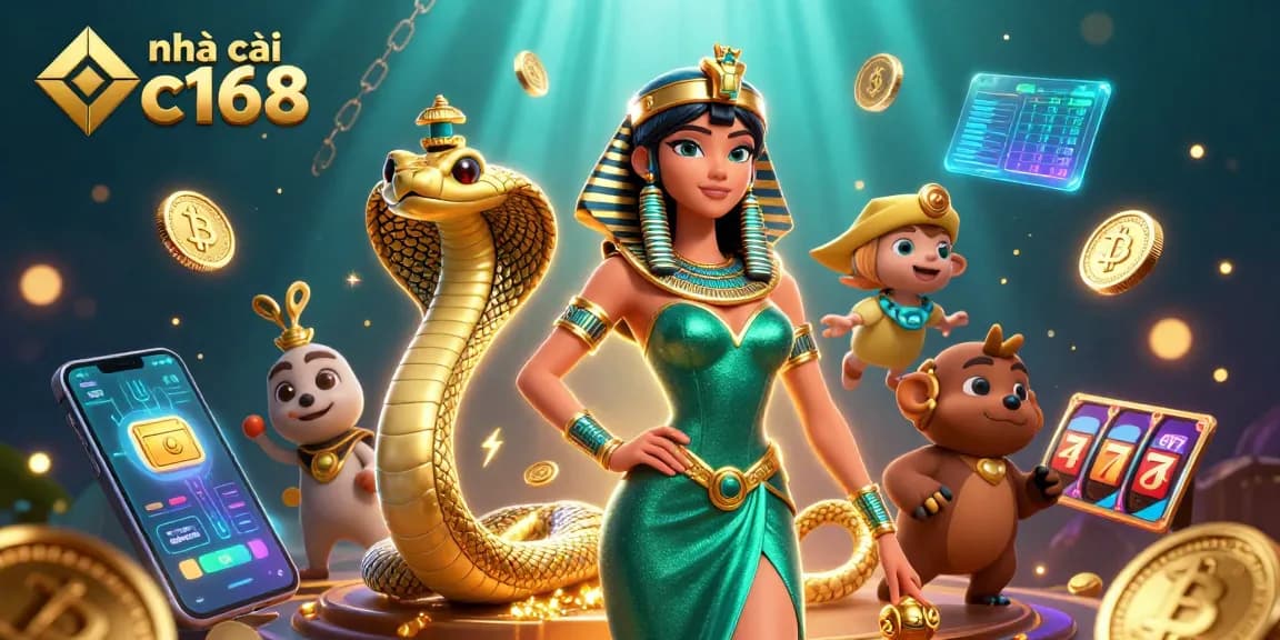 Experience thrilling wins at nhà cái c168 with exciting slots and crypto elements in a vibrant scene.