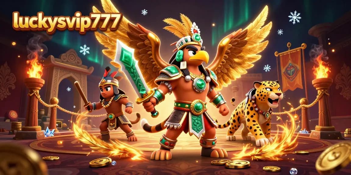 Experience big wins with luckysvip777 in this thrilling casino warrior scene filled with action.