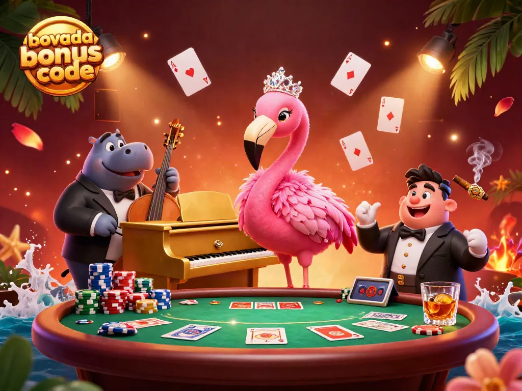 Catch exciting Bovada bonus code offers while enjoying vibrant casino illustrations filled with gaming elements.
