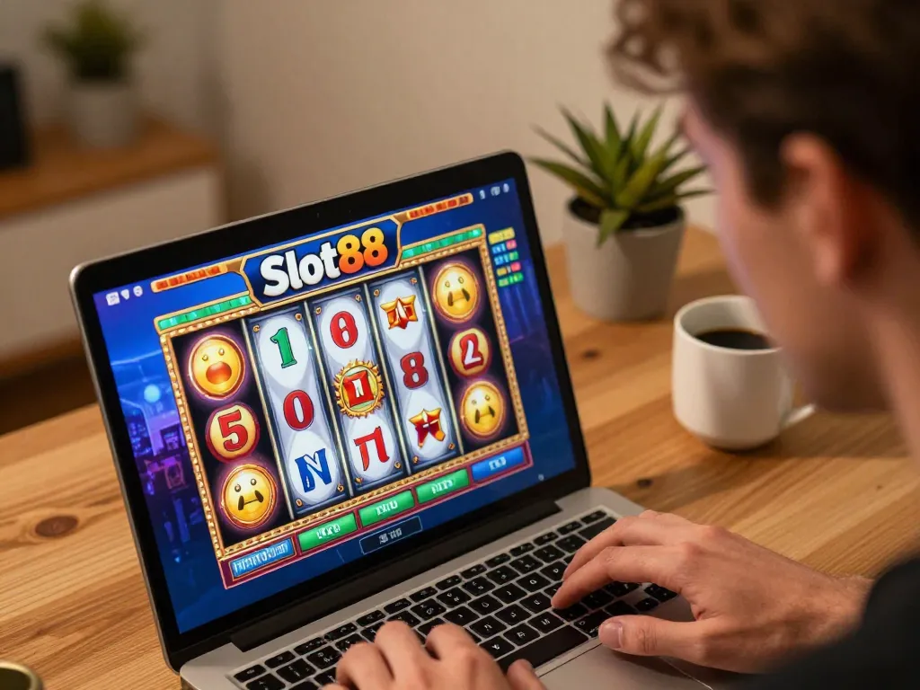 Experience thrilling moments with Slot88 as a player engages in exciting online slots gameplay