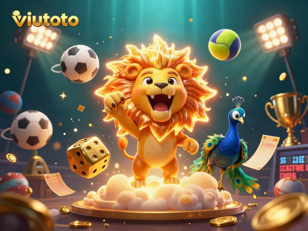 Menangkan permainan dengan viutoto, lengkap dengan binatang kartun yang megah dan elemen sportsbook yang dinamis.