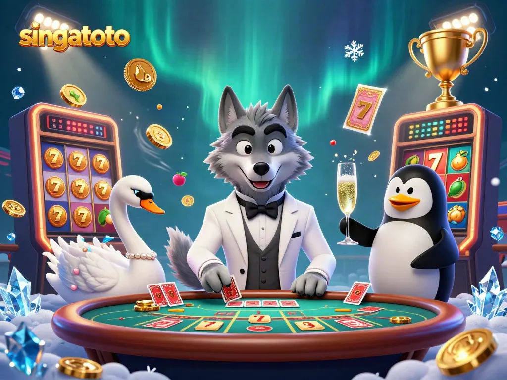 Engage with thrilling singatoto slots action featuring vibrant 3D characters and casino gaming elements.