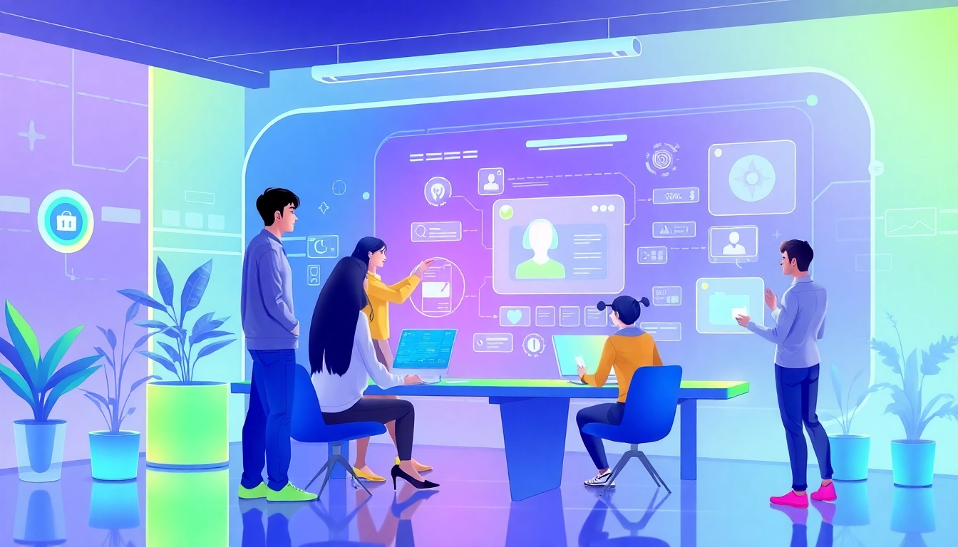 Engaging digital representation of juicy ai in a friendly chatbot interface with interactive characters.