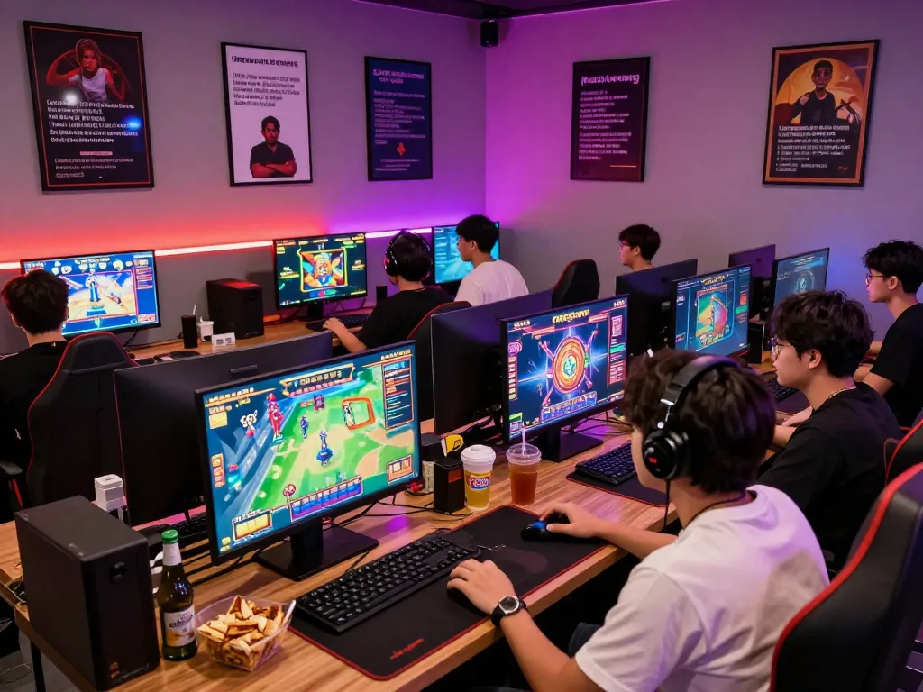 Engaging gaming environment showcasing slot gacor games with joyful players.