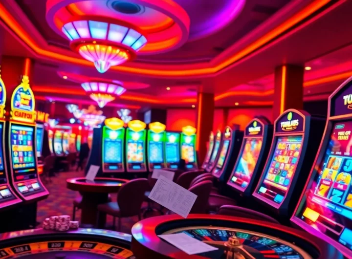 Experience excitement with a 'slot gacor hari ini' player winning at vibrant slot machines.