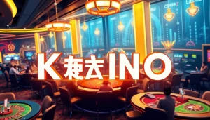 에볼루션 카지노의 흥미진진한 게임 현장을 묘사한 일러스트입니다.