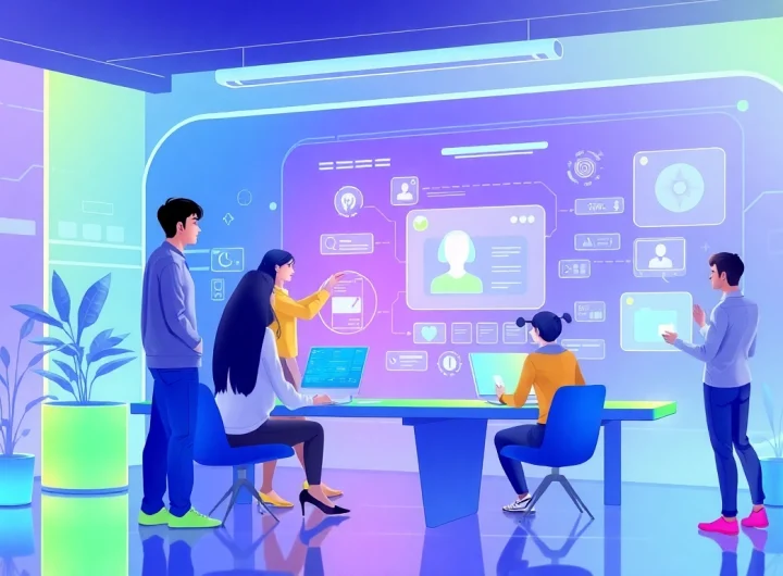 Engaging digital representation of juicy ai in a friendly chatbot interface with interactive characters.