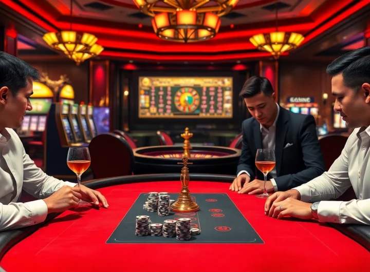 Experience the thrill of high-stakes poker at x88ni com, where players engage in intense gameplay.