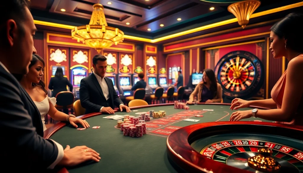luxury138 players enjoy an exhilarating game night around a lavish casino poker table.