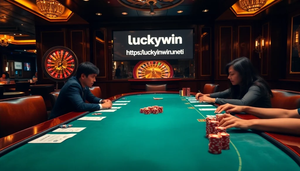 Experience exciting gaming at https://luckywin.hu.net/ with high-stakes poker action in a luxurious casino.
