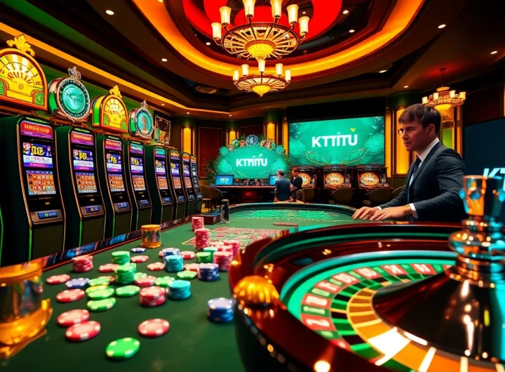 Experience the excitement of ktpjitu login with engaging slot machines and vibrant casino elements.