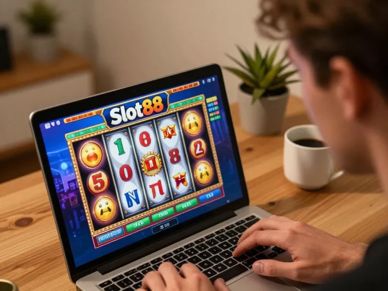 Experience thrilling moments with Slot88 as a player engages in exciting online slots gameplay