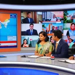 Live news anchor at https://www.theindaily.com studio sharing updates on India’s latest developments